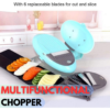 Multifunctional Vegetable Chopper Durable Food Dicer Onion Chopper  6 in 1 Food Chopper Vegetable Cutter with 6 Stainless Steel Blades Kitchen Gadget